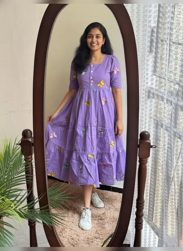 Purple_Pure_Cotton_Printed_Choker_Neck_Kurta_For_Women