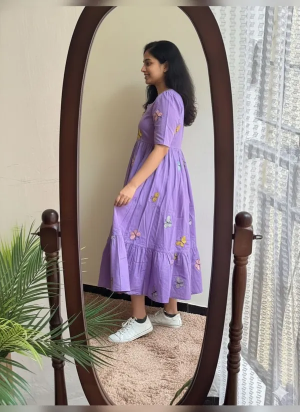 Purple_Pure_Cotton_Printed_Choker_Neck_Kurta_For_Women