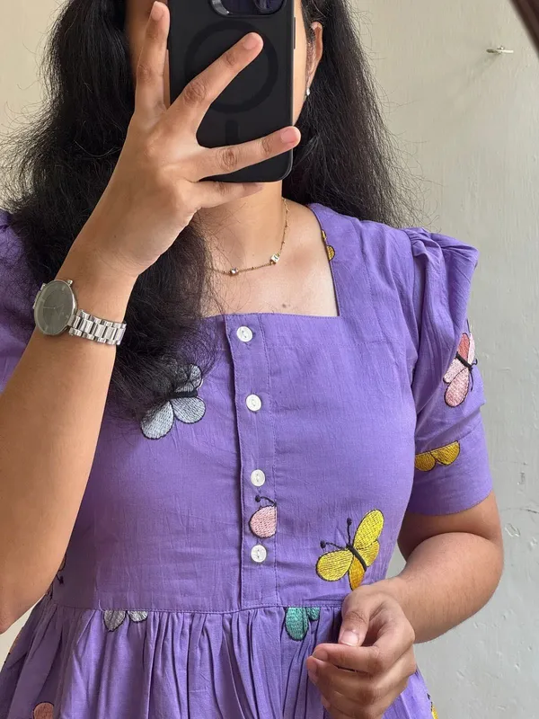 Purple_Pure_Cotton_Printed_Choker_Neck_Kurta_For_Women