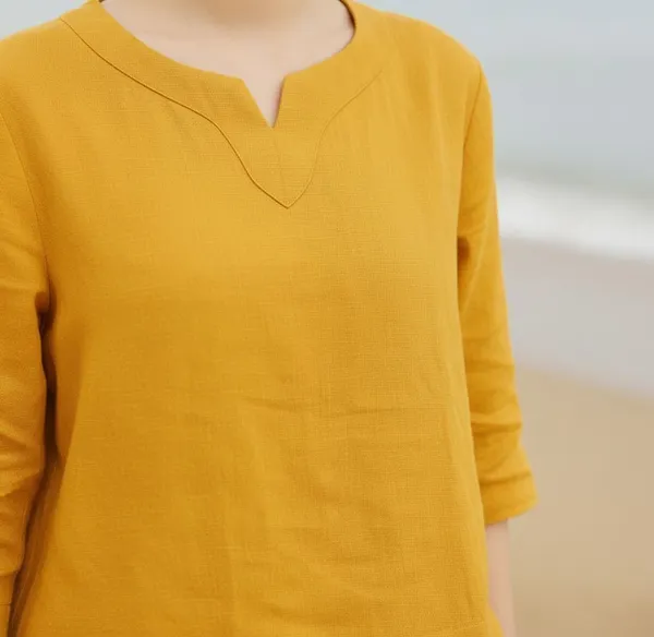 Yellow_Cotton_Blend_Relaxed_Fit_Co_Ord_Set_For_Women