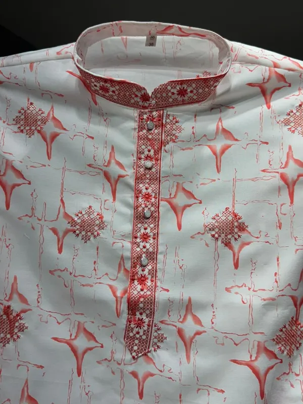 White_Star_Silk_Mandarin_Collar_Printed_Kurta_For_Men