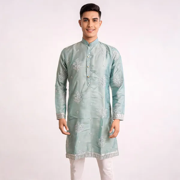 Sage_Green_Cotton_Straight_Embroidered_Kurta_Pajama_Set_For_Men