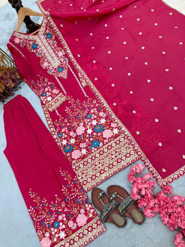 Launching_New__designer_Party_Wear_Look_Pur_Chinon_Silk_Top_Plazzo_&_Dupatta_S
