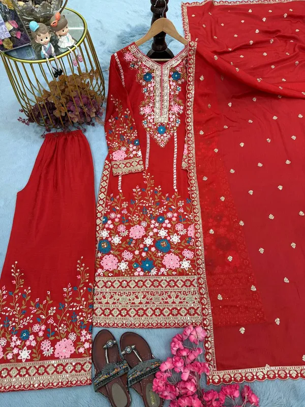 Launching_New_designer_Party_Wear_Look_Pur_Chinon_Silk_Top_Plazzo_&_Dupatta_Set