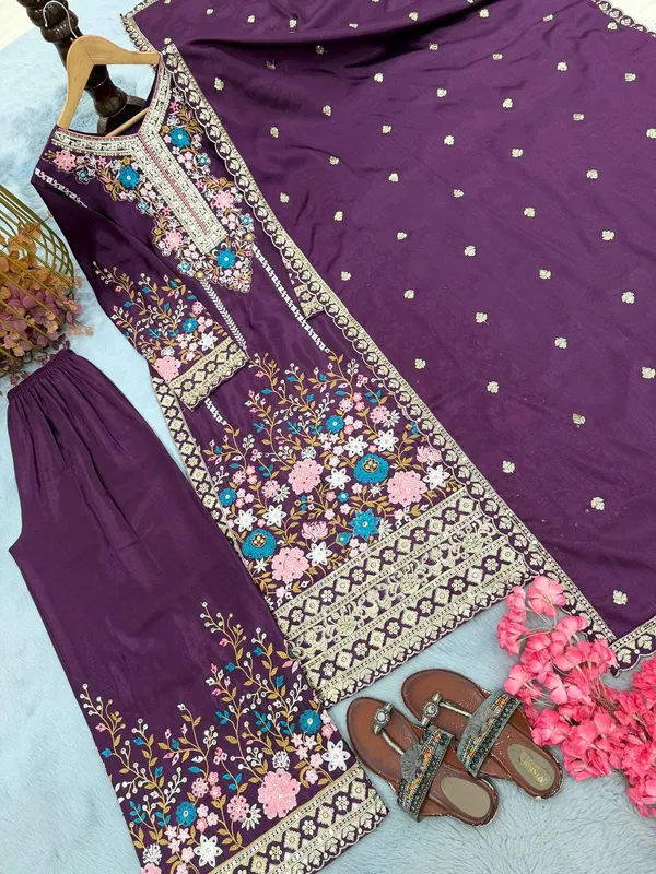 Launching_New_designer_Party_Wear_Look_Pur_Chinon_Silk_Top_Plazzo_&_Dupatta_Set