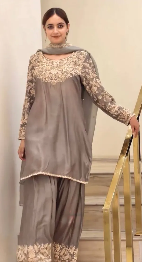 Launching_New_designer_Party_Wear_Look_Pur_Chinon_Silk_Top_&_Farshi_Palazzo_With_Dupatta_set
