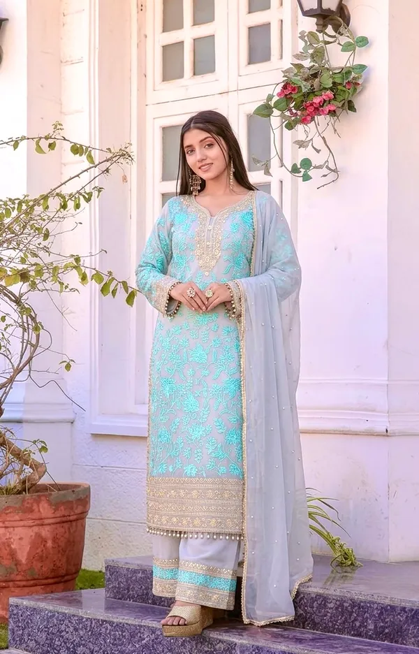Launching_New_designer_Party_Wear_Look_Pur_Heavy_Faux_Georgette_Top_Plazzo__Dupatta_Set
