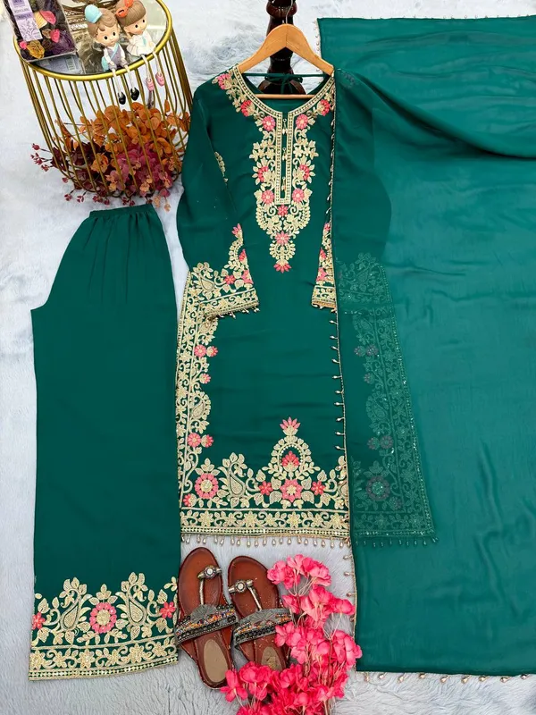 Launching_New_designer_Party_Wear_Look_Pur_Heavy_Faux_Georgette_Top_Plazzo_&_Dupatta_Set
