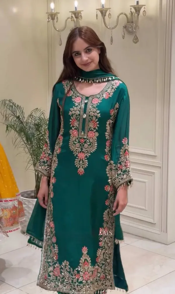 Launching_New_designer_Party_Wear_Look_Pur_Heavy_Faux_Georgette_Top_Plazzo_&_Dupatta_Set