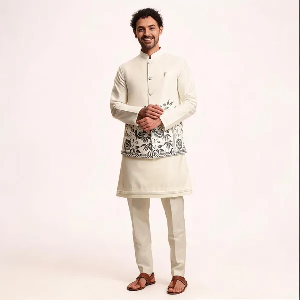 Ivory_Raymond_Cotton_Bandhgala_Printed_Kurta_Pajama_Set_For_Men