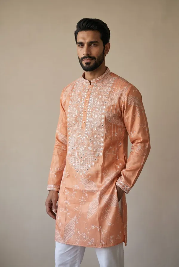 pease-_Star_Silk_Straight_Embroidered_Kurta_For_Men