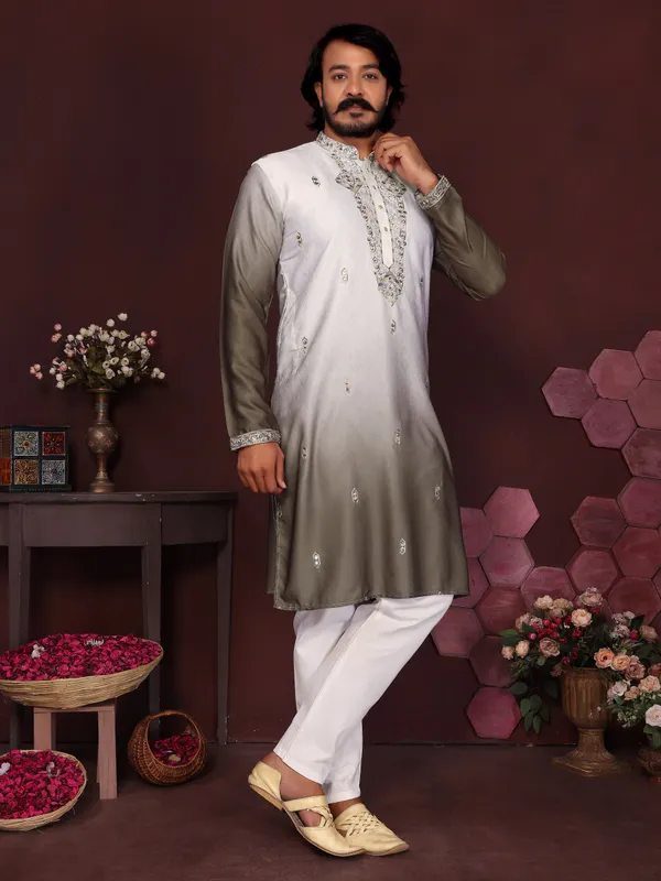 silver_sky-_Star_Silk_Straight_Embroidered_Kurta_For_Men