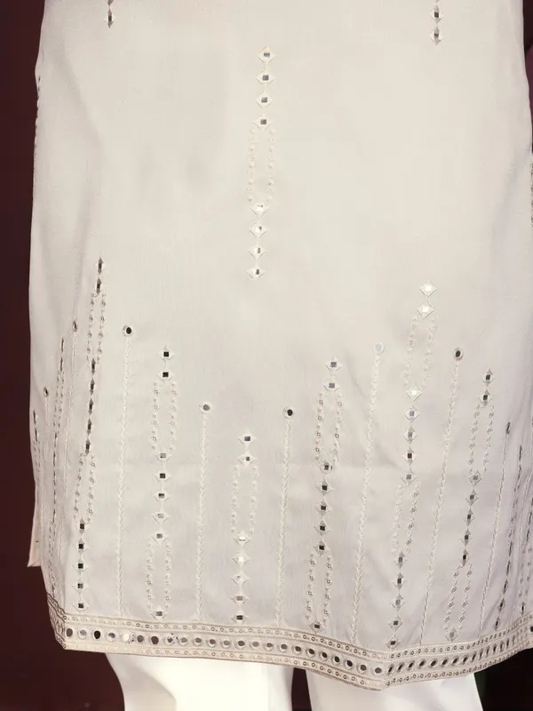 white-_Star_Silk_Straight_Embroidered_Kurta_For_Men