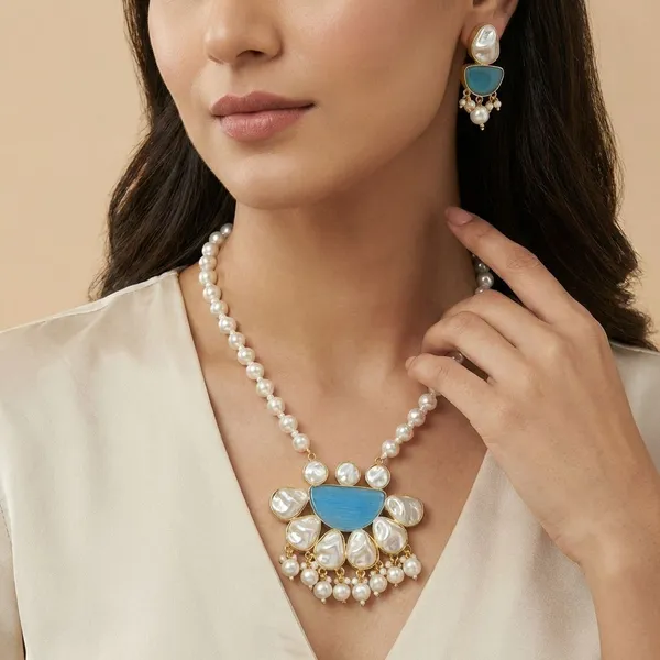 Monalisa_Stone_With_Shell_Pearl_Pendant_Necklace_With_Earring_Set_For_Women_&_Girls