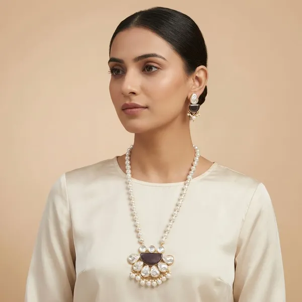 Monalisa_Stone_With_Shell_Pearl_Pendant_Necklace_With_Earring_Set_For_Women_&_Girls