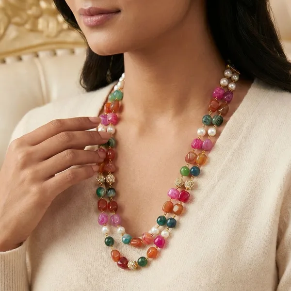 Kundan_With_Strawberry_Stone_Beads_And_Cheer_Necklace_With_Earring_Set_For_Women_&_Girls