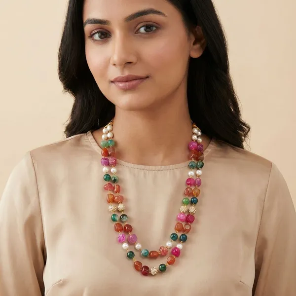 Kundan_With_Strawberry_Stone_Beads_And_Cheer_Necklace_With_Earring_Set_For_Women_&_Girls