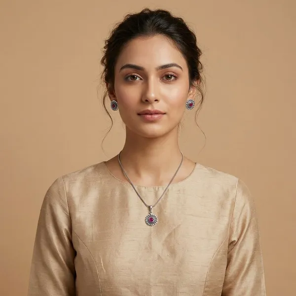 Monalisa_Stone_Oxidize_Pendant_Chain_Necklace_With_Earring_Set_2_For_Women_&_Girls