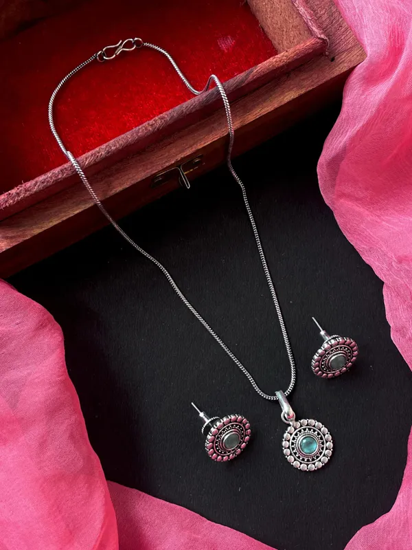 Monalisa_Stone_Oxidize_Pendant_Chain_Necklace_With_Earring_Set_2_For_Women_&_Girls