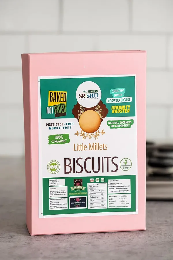 100%_Organic_Vegan_Little_Millets_Biscuits_(Cookies),100%_Pesticide-Free,_Baked_Not_Fried,Made_With_Little_Millets,_Vegetarian,_No_Maida,_No_Atta,_Sugerfree_200_G_Pack