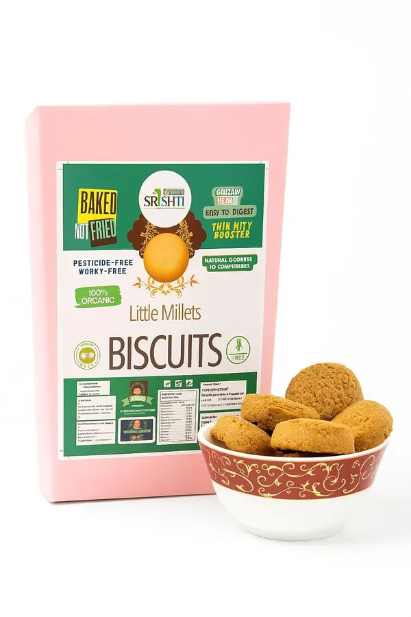 100%_Organic_Vegan_Little_Millets_Biscuits_(Cookies),100%_Pesticide-Free,_Baked_Not_Fried,Made_With_Little_Millets,_Vegetarian,_No_Maida,_No_Atta,_Sugerfree_200_G_Pack