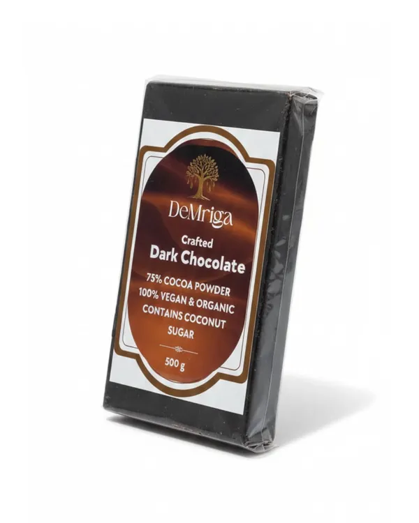 Demriga_Crafted_Dark_Chocolate_75_Cocoa_Powder_100_Vegan_Organic_Contains_Coconut_Sugar_500_G