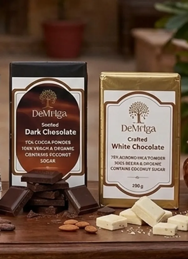 Demriga_Crafted_Dark_Chocolate_And_Demriga_Vegan_Organic_White_Chocolate_75_Cocoa_Powder_100_Vegan_Organic_Contains_Coconut_Sugar_500_Gm_+_500_Gm_Pack_of_2