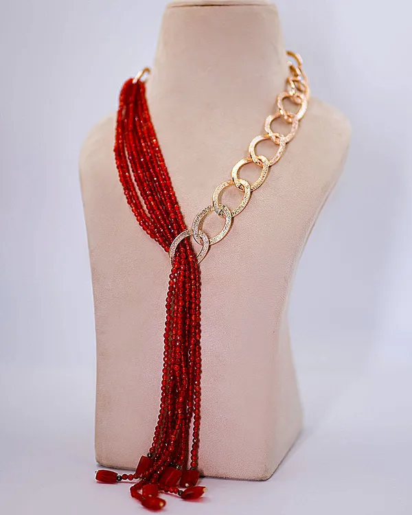 Red_Onyx_Royale_Tangerine_Onyx_Stones_And_Chain_Rope_Necklace