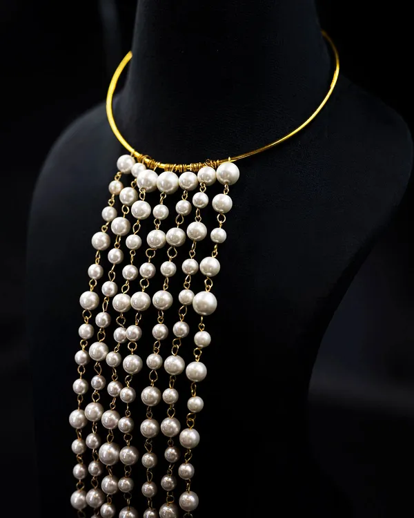 Off_White_Ivory_Rain_Shell_Pearls_Hasli_Style_Waterfall_Necklace