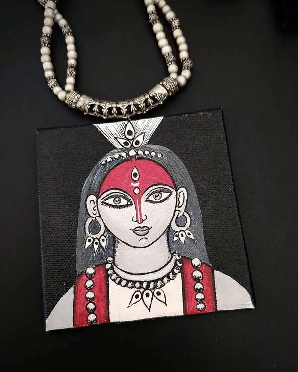 Red_Divya_Roop_Hand_Painted_Canvas_Necklace