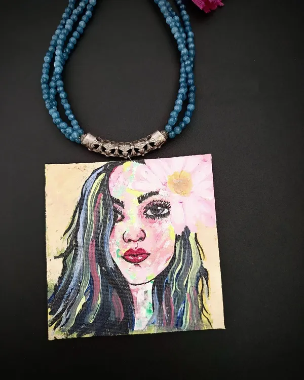 Green_Blossom_Muse_Hand_Painted_Necklace