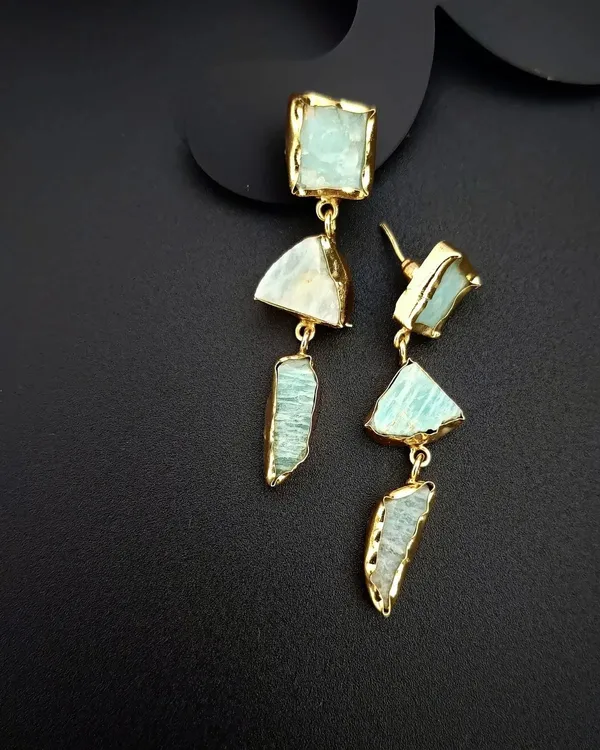 Aqua_Green_Lunar_Veil_Raw_Amazonite_Uncut_Stones_Earrings