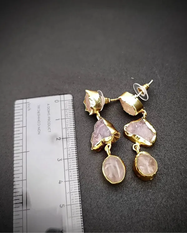 Pink_Wild_Glint_Rose_Quartz_And_Amethyst_Uncut_Stones_Earrings