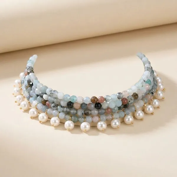 Blue_And_White_Blue_Bloom_Choker_Necklace_With_Onyx_Stones_And_Shell_Pearls