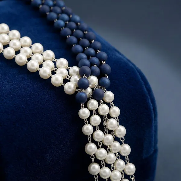 White_And_Multi_Infinity_Loop_Necklace_Shell_Pearls_And_Druzy_Stones