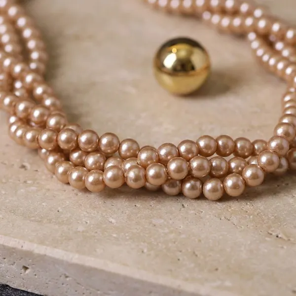 Pink_Radiant_Thread_Choker_Golden_Necklace_Cum_Hairband_With_Shell_Pearls