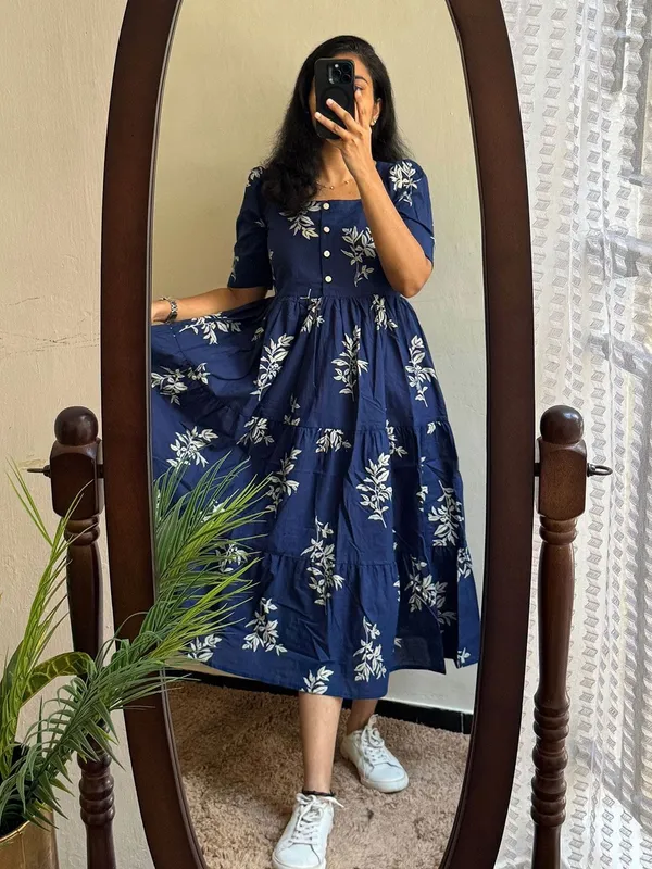 Blue_Rayon_Flared_Round_Neck_Gown_For_Women