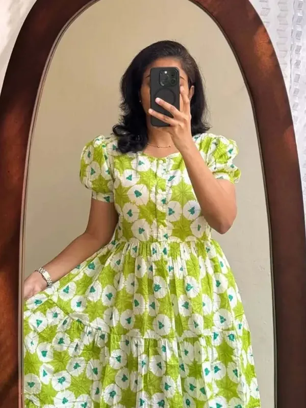 Light_Green_Rayon_Flared_Round_Neck_Gown_For_Women