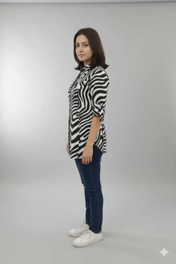 White_Rayon_Printed_Round_Neck_Top_For_Women