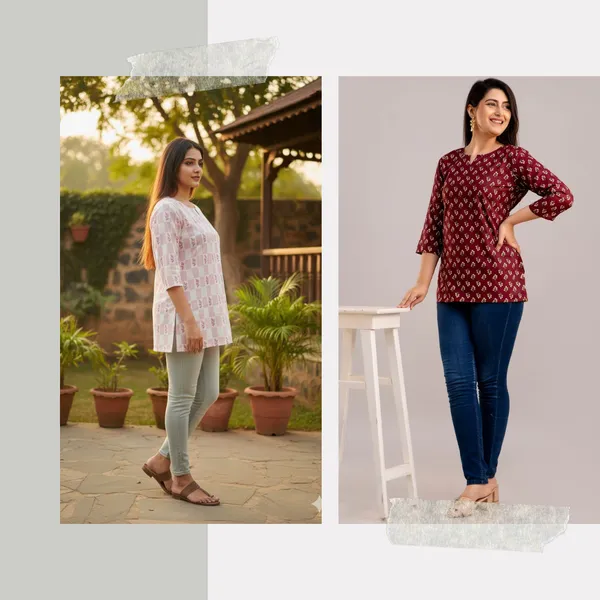Maroon_And_Pink_Rayon_Printed_Round_Neck_Top_For_Women