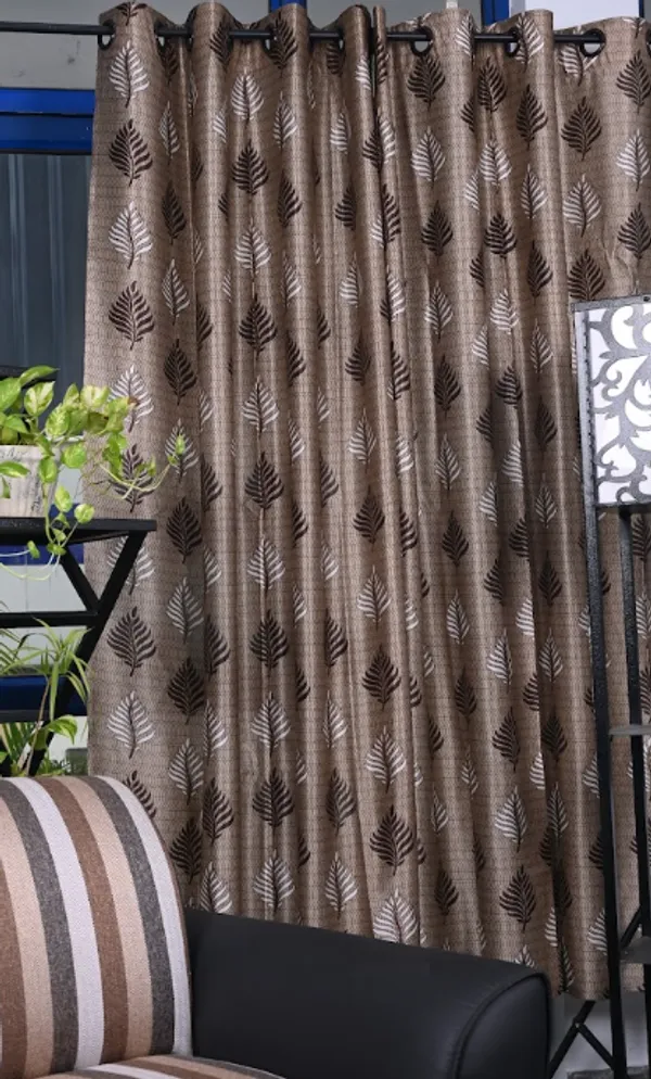 Brown_Print_Polyster_Curtain_For_Home_And_Decor