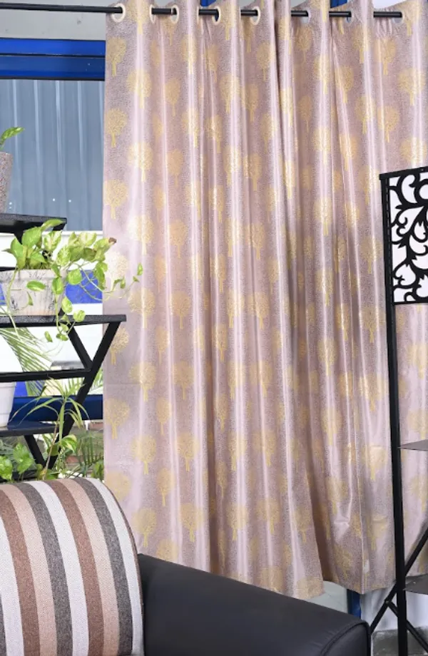 Peach_Polyster_Curtain_For_Home_And_Decor