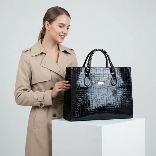 Black_Synthetic_Leather_Casual_Luxury_Handbags_For_Women_(Buy_1_Get_1_Free)