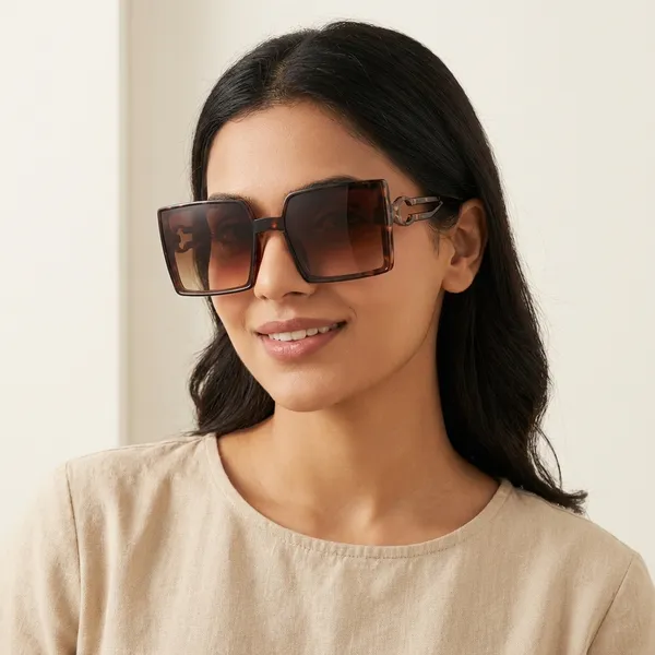Multicolour_Plastic_Frame_And_Clear_Polycarbonate_Lens_Casual_Sunglasses_For_Women_(Buy_1_Get_1_Free)