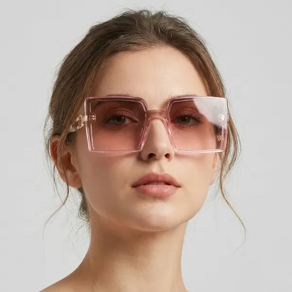 Pink_Plastic_Frame_And_Polycarbonate_Lens_Casual_Sunglasses_For_Women_(Buy_1_Get_1_Free)