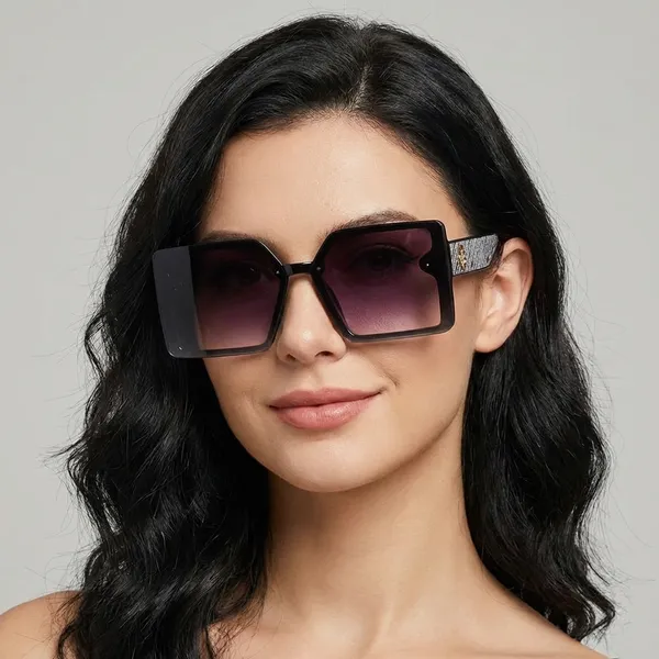 Black_Plastic_Frame_And_Polycarbonate_Lens_Casual_Sunglasses_For_Women_(Buy_1_Get_1_Free)