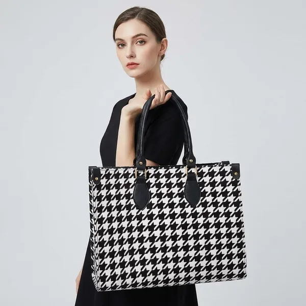 White_And_Black_Synthetic_Leather_Casual_Luxury_Handbags_For_Women_(Buy_1_Get_1_Free)