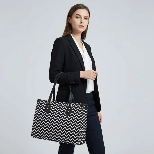 White_And_Black_Synthetic_Leather_Casual_Luxury_Handbags_For_Women_(Buy_1_Get_1_Free)
