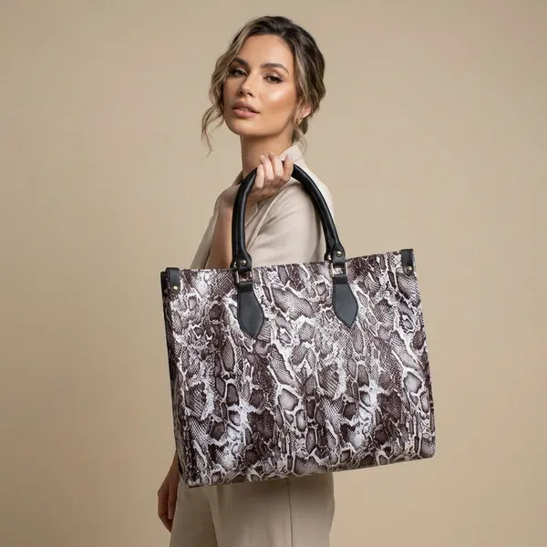 White_And_Black_Synthetic_Leather_Casual_Luxury_Handbags_For_Women_(Buy_1_Get_1_Free)