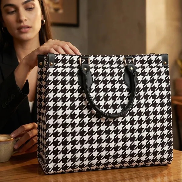 White_And_Black_Synthetic_Leather_Casual_Luxury_Handbags_For_Women_(Buy_1_Get_1_Free)